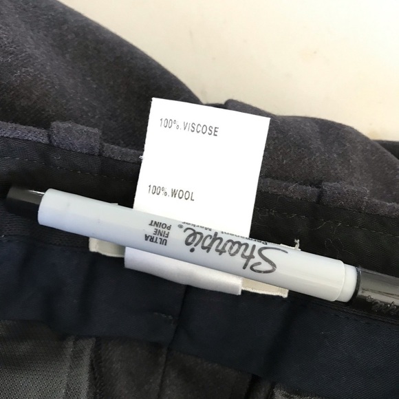 CHLOÉ WOOL STRAIGHT PANTS - GREY SIZE 34 made in France B48 - Picture 8 of 9